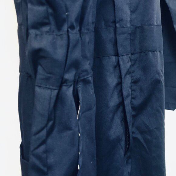 TOPTIE Coveralls Men's Large Long Sleeve Blue Snap Zip Front Elastic Waist NWOT - Picture 5 of 12